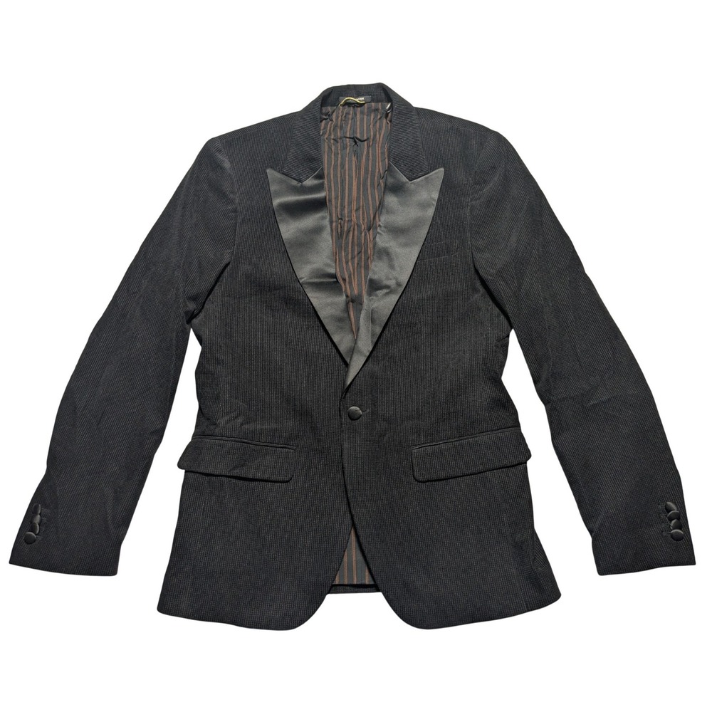 Scotch & Soda Amsterdam Couture Mens Tuxedo Blazer Satin Lapel Black Medium